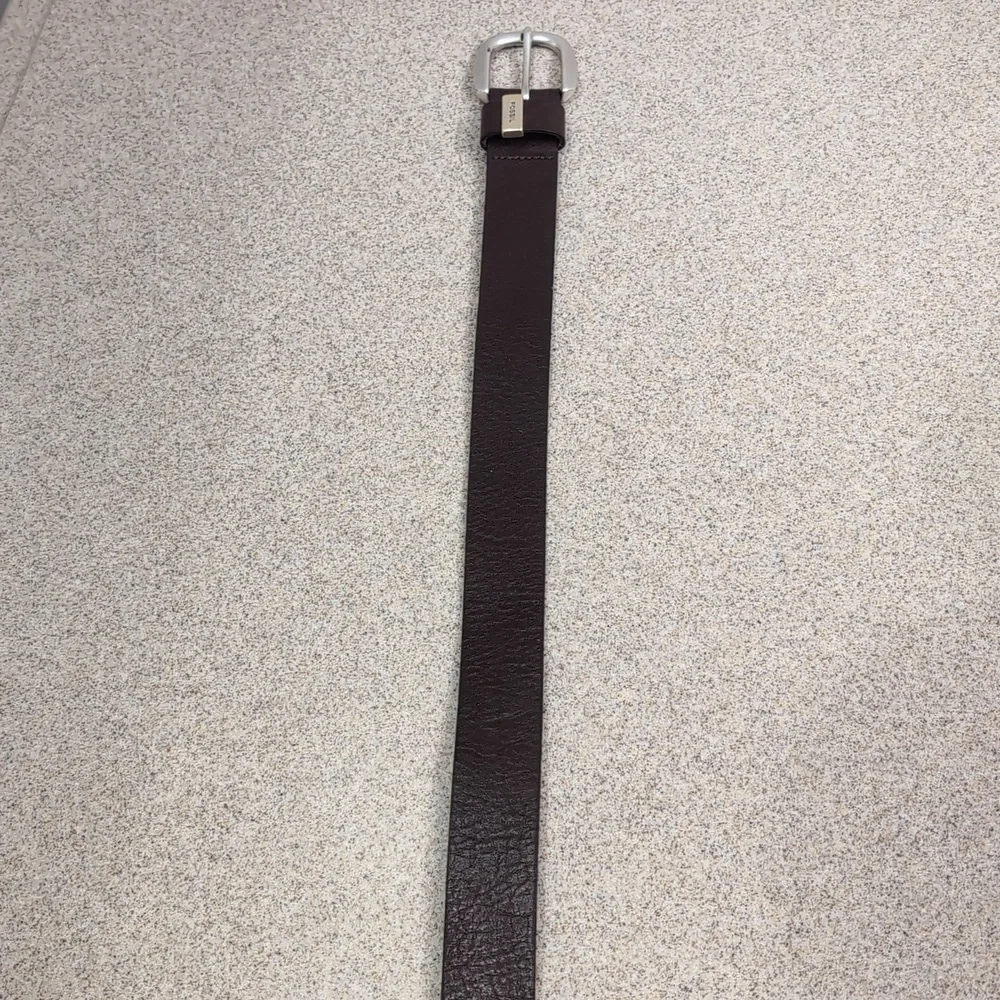 Fossil Brown Leather Belt, Size Men's Large